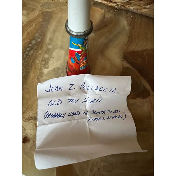 Tin Toy Christmas Horn: Camel & Pyramid - Picture 6 of 7